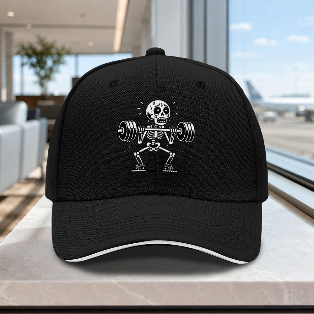 Skull Pattern Adjustable Baseball Cap Unisex Lightweight Outdoor Wedding Party Hat Fitness Gift