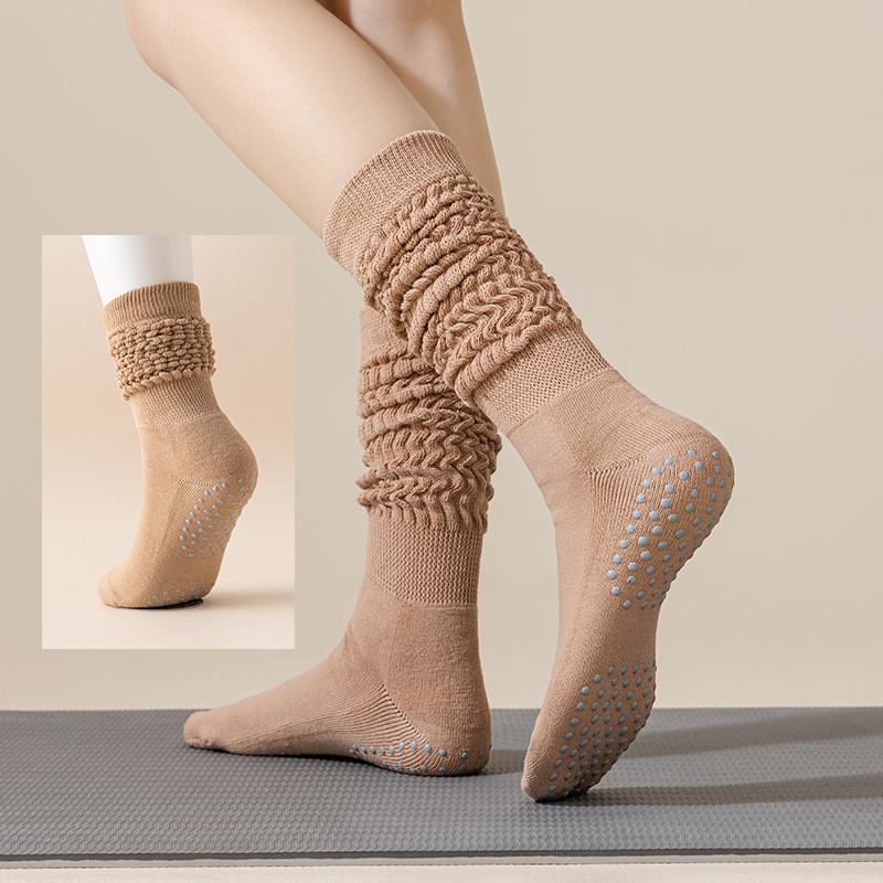 

Женские вязаные гетры-протекторы, длинные носки, женские носки для фитнеса, танцев, пилатеса, йоги хаки