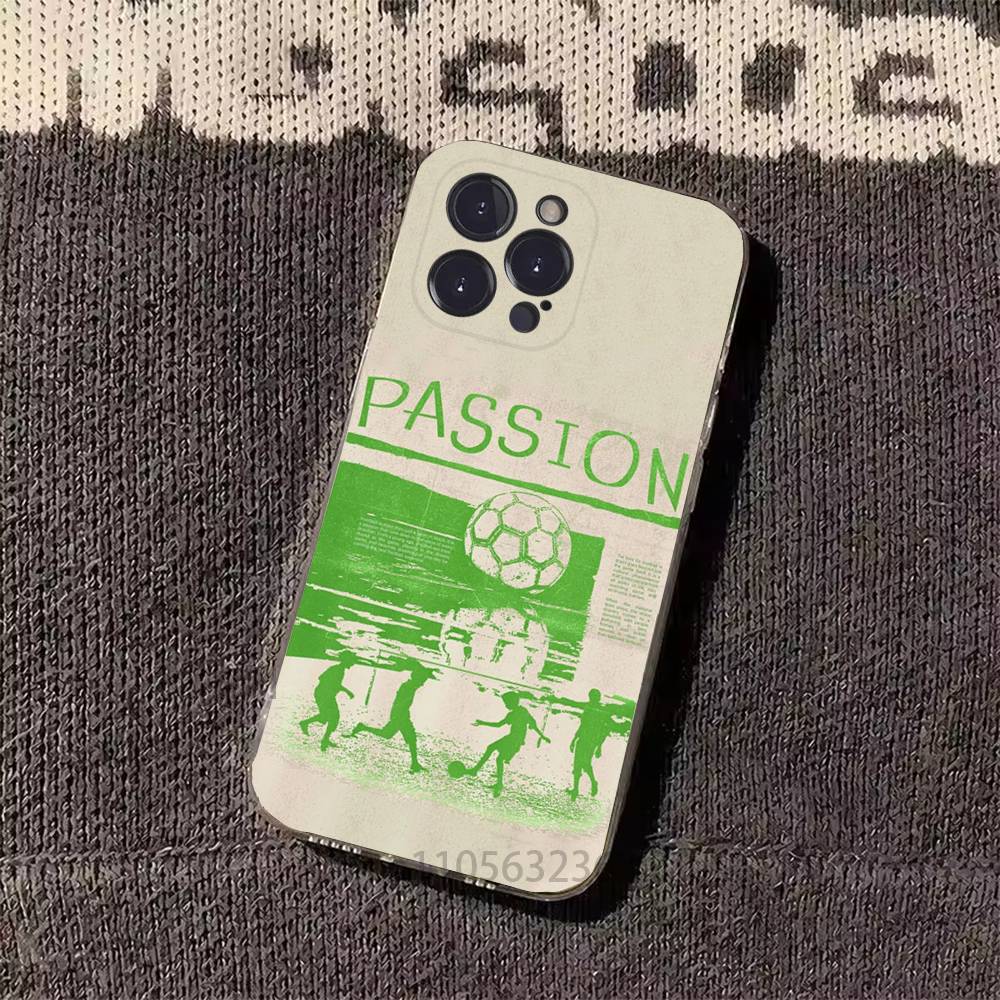 

Fire Football Soccer ball Phone Cases For iPhone 17 16 15 14 13 12 11 Pro Max Plus Luxury Camera Protection Plastic iPhone15