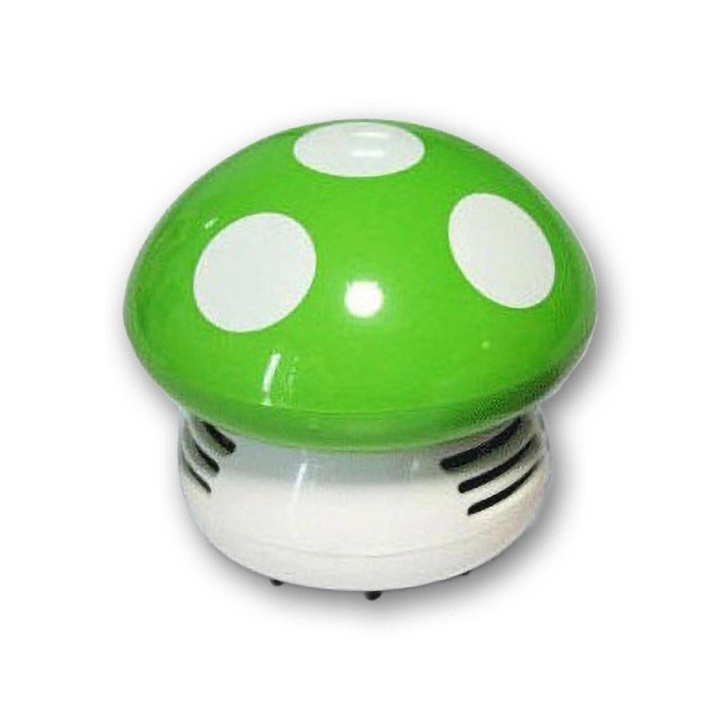 FUKUYOIZU Mini Cleaner, Mushroom-Style Stationery, Eraser, Keyboard, Cordless Vacuum Cleaner (Green)
