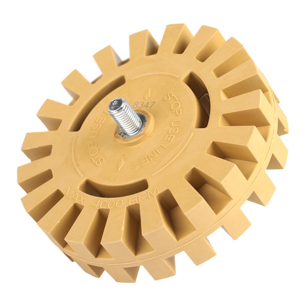 100mm 4in Grinding and Polishing Zigzag Teeth Shape Rubber Wheel Eraser(Shank)