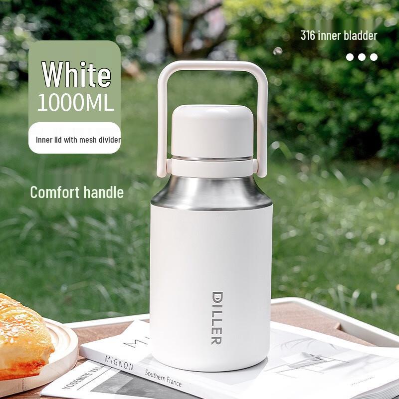 Diller 316 Stainless Steel Portable Insulated Thermos with Handle