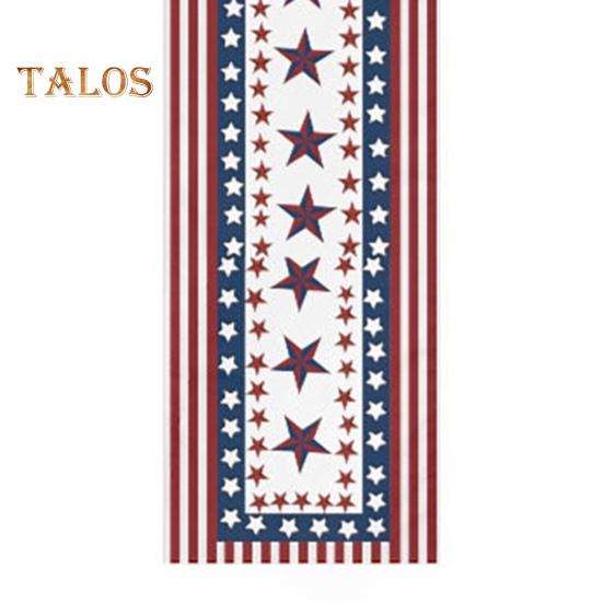 Bieżnik na stół 4 lipca USA Wzór gwiazd i pasków Bieżnik Dzień Niepodległości Patriotyczna dekoracja na Dzień Pamięci Dekoracja stołu jadalnego do domu, kuchni