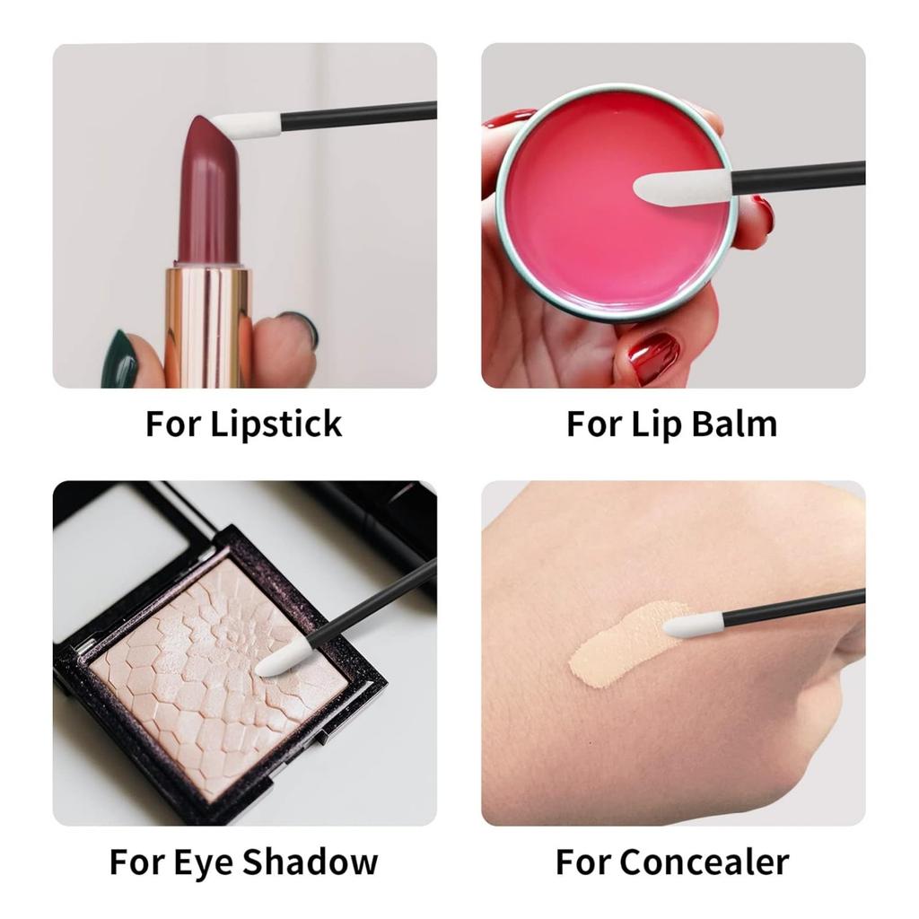 Disposable Lip Brushes 100Pcs, 200Pcs, 300Pcs, 400Pcs, 500Pcs Lipstick & Gloss Applicators. Lint Free, Multi Color Options