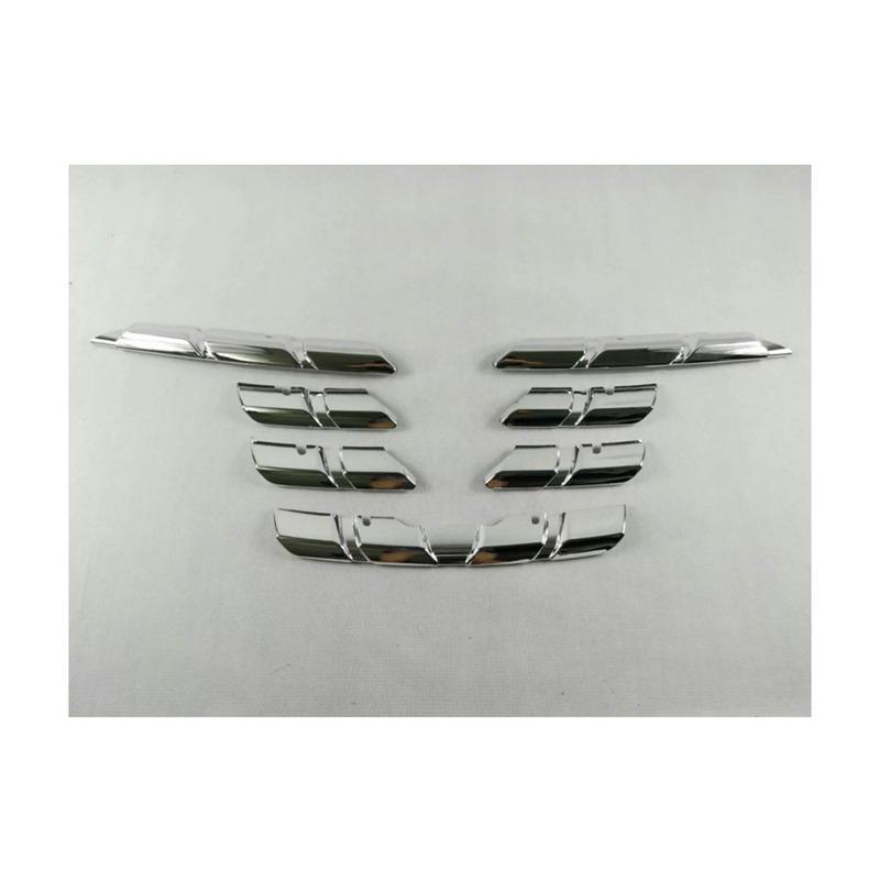 Car Cover Protection Detector ABS Chrome Trim Front Up Grid Grill Grille Racing 7pcs For Renault Kadjar 2016 2017 2018