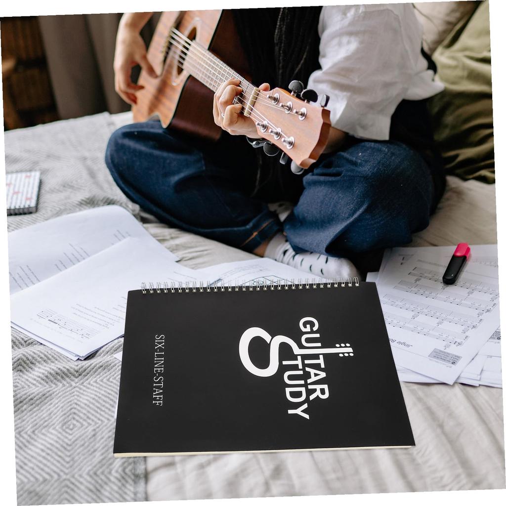 HONITANO Guitar Tablature, A4 size, for beginners, includes notebook, prevents ink from getting mixed in, for guitar sheet music.