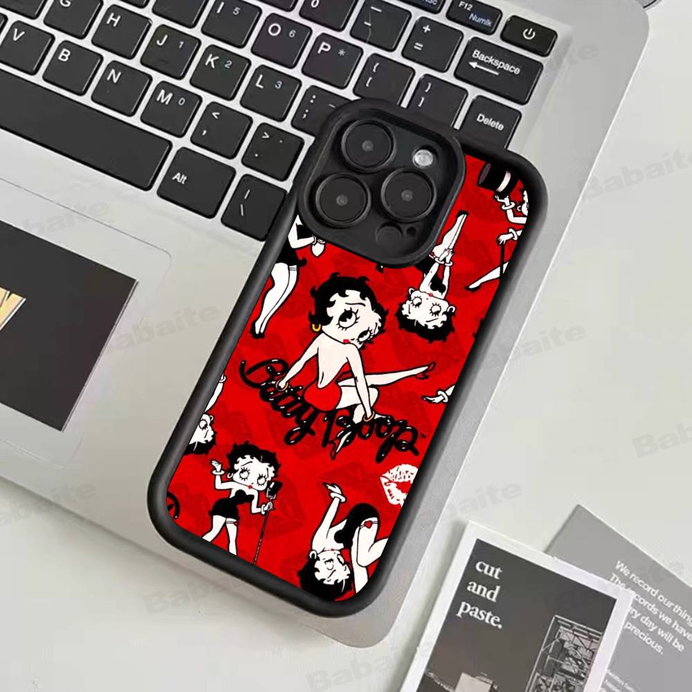

Animation B-Betty Boop Phone Case For IPhone 17 16 15 14 13 12 11 Pro Max Mini Plus Soft TPU Back Cover iPhone 14