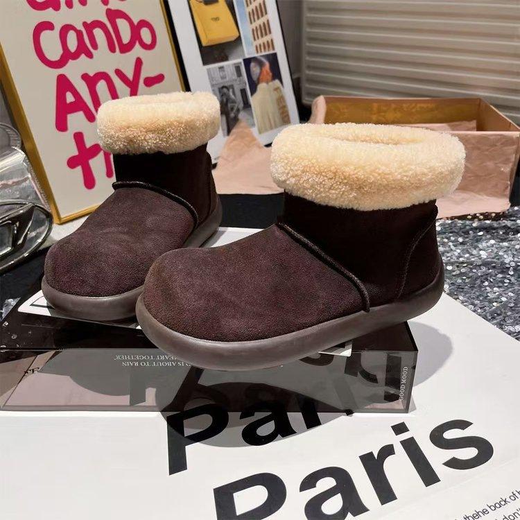 Snow Boots New Winter Warm Boots Thick-soled Birkenstock Short Boots Autumn and Winter Thickened Cotton Shoes