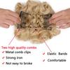 LUPU Synthetic Comb Clip In Curly Hairpiece Hair Extensions Chignon Hair Bun Ombre Blonde Elastic Hair Bands For Women