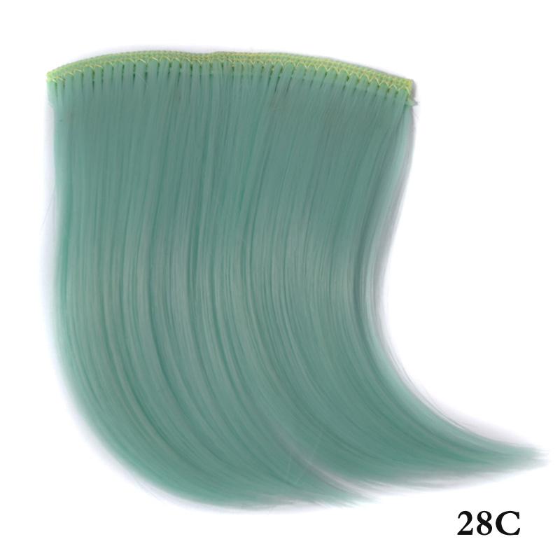 Hair Bangs 2Clips Clip-in Synthetic Hair Extension Rainbow Colorful Frontal Fake Fringe Hairpiece Instant Creative Hairstyle