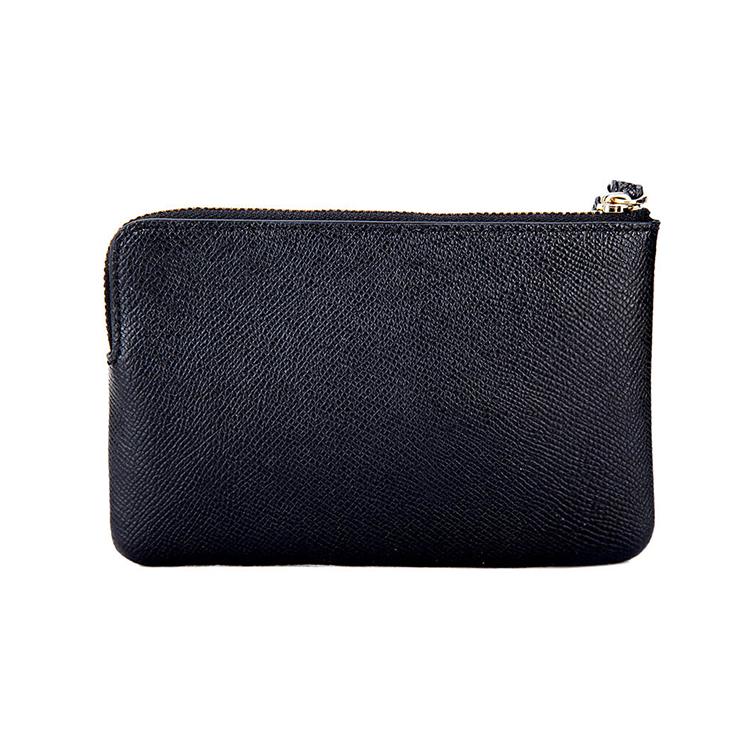 New COACH Corner Zip Cow Leather Wallet Clutch Wrist Bag Mini Women's Black 58032-IMBLK