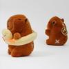 Clearstone Capybara Plush Duck Swim Brown Keychain, Chabimaru, Ring, 18.5cm,