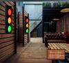 Industrial Retro LED Traffic Light Wall Lamp for Bar or Gallery Decor