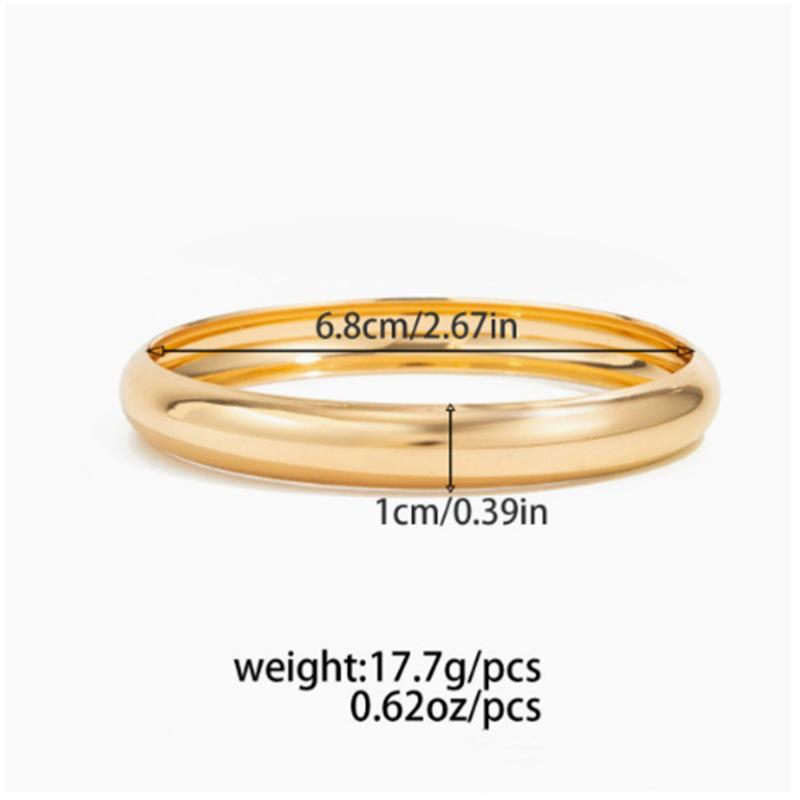 Трансграничная модная бижутерия: Набор браслетов с открытым манжетом и широким браслетом из яркого металла