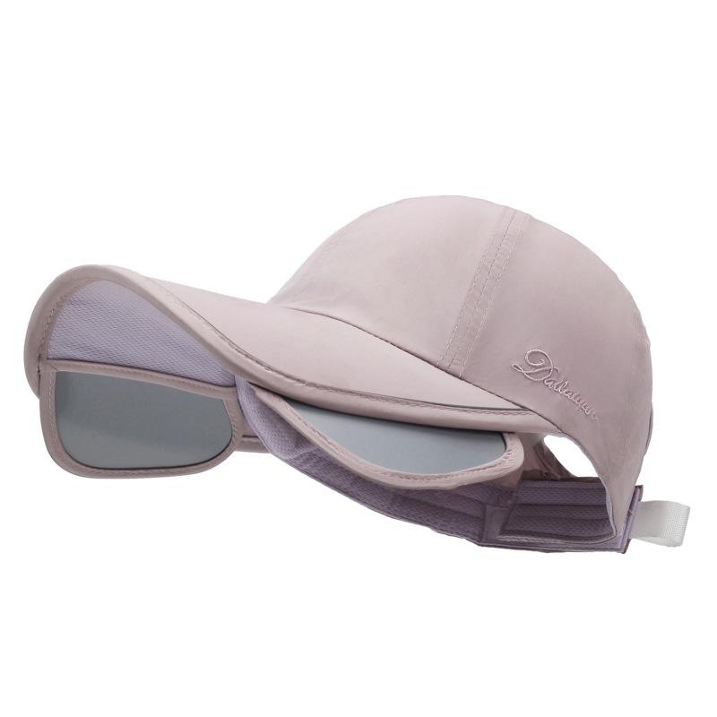 Summer Thin Quick-drying Sunshade Cap Can Be Tied with A Ponytail and  Large Brim To Cover The Whole Face Sunscreen Basebal lCap