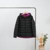 Fashionable Light and Thin Hooded White Duck Down Pressed Glue Contrasting Color Down Jacket Women's Short Korean Version Jacket Tide