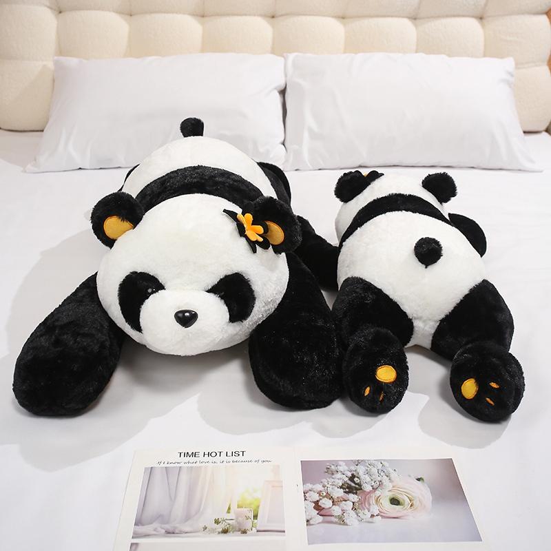 Multi-Größen Panda Plüschtier Riesenpanda Kuscheltier Weich Flauschig Liegende Haltung Schlafzimmer Sofa Regal Dekor Geburtstagsgeschenk