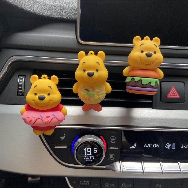 New Kawaii Winnie The Pooh Air Freshener Air Outlet Decoration Fashionable Car Air Conditioner Aromatherapy Car Decoration