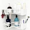 Zilnox Bathroom Shower Rack, Magnetic Bath Storage Rack for Bathroom, Washroom, 2 Tiers, White, 25cm Wide X 25cm Deep X 8cm High