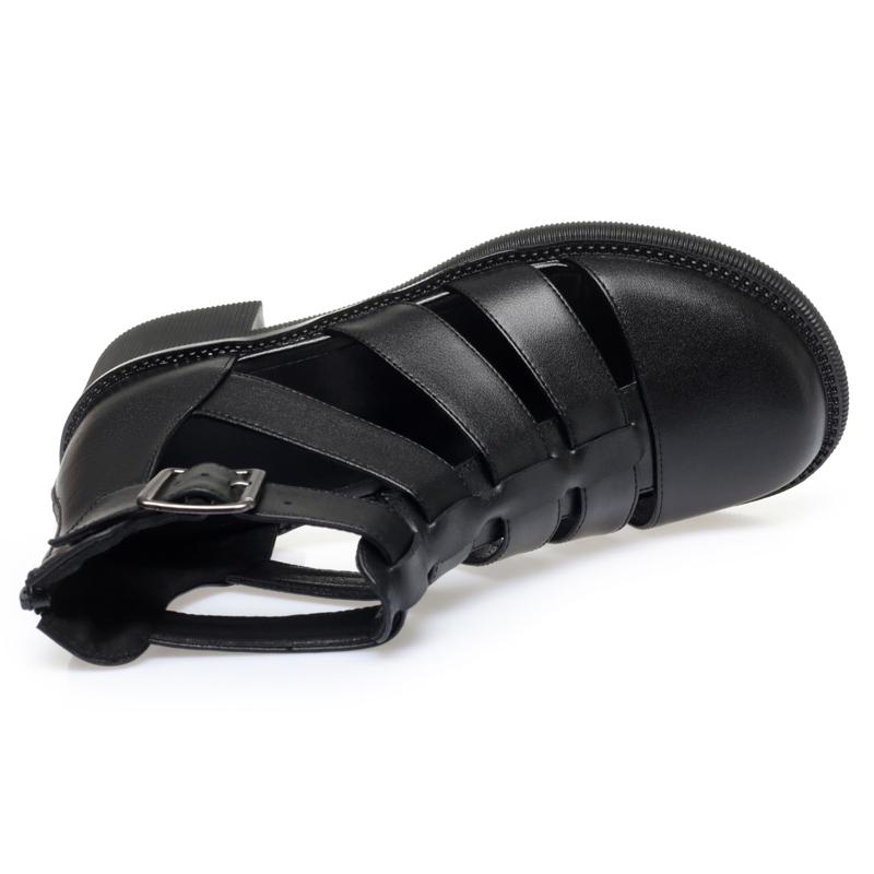 Fashion AIYUQI Women Sandals Summer 2025 New Genuine Leather Ladies Sandals Closure Braided Gladiator Non-Slip Casual Sandals Women