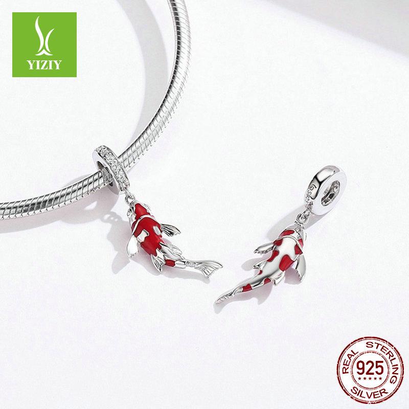 Silver Ziyun New Year DIY Bracelet Kit: Sterling Silver Koi Blessing Beads
