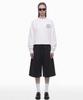 PRINOAR Garments Semi-Crop Long Sleeve T-Shirt - White