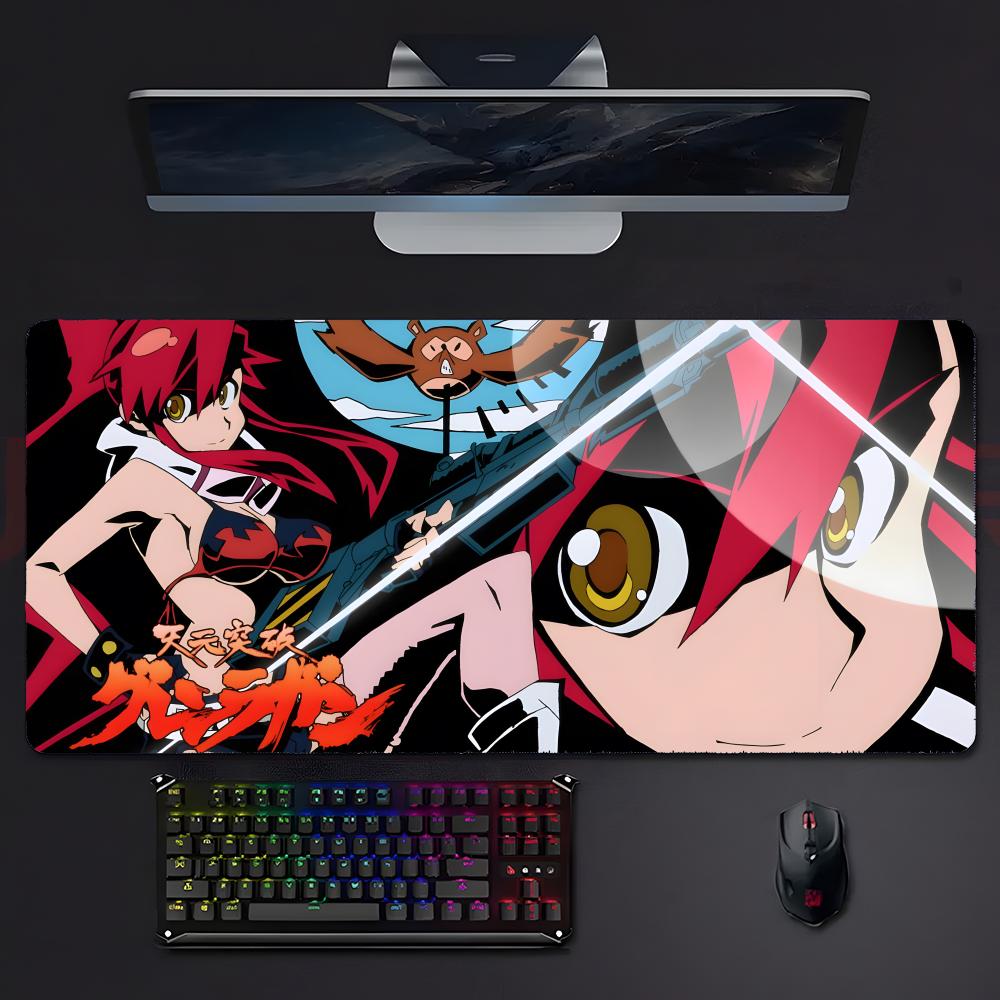 Brave Epic Anime Ttengen Toppa Gurren Lagan Mouse Pad Mousepad Large Gaming Lockedge Thickened Pc Table Desk Mat