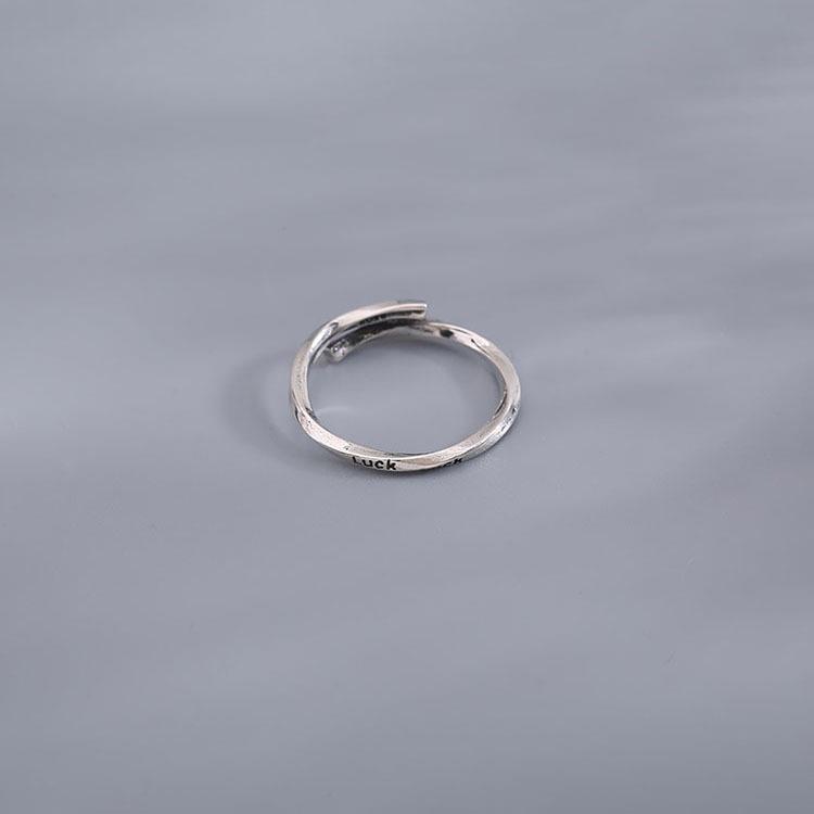 

Открытое кольцо из стерлингового серебра с позолотой для женщин - Модное, Уникальный дизайн, Простое и Элегантное Adjustable Open платиновый