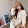 Korean Autumn Outfit Set: Girls' 2025 Hooded Jacket & Flare Pants – Trendy Two-Piece for Medium To Older Children.
