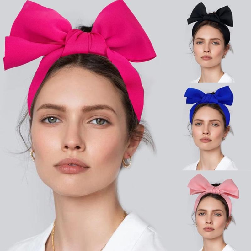 Rosa Schleife Breite Stirnbänder Lieblicher Prinzessinnen Kopfschmuck Gepolsterte Haarbänder Accessoires Frühlings-Haarbänder Geburtstagsfeier