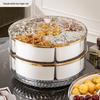 Exquisita Bandeja de Aperitivos de Doble Capa Giratoria 360°