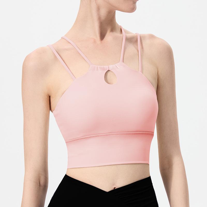 Women's Shockproof, Breathable Sports Bra with Criss-Cross Straps and Quick-Dry Cloud Feel - Water Drop Series