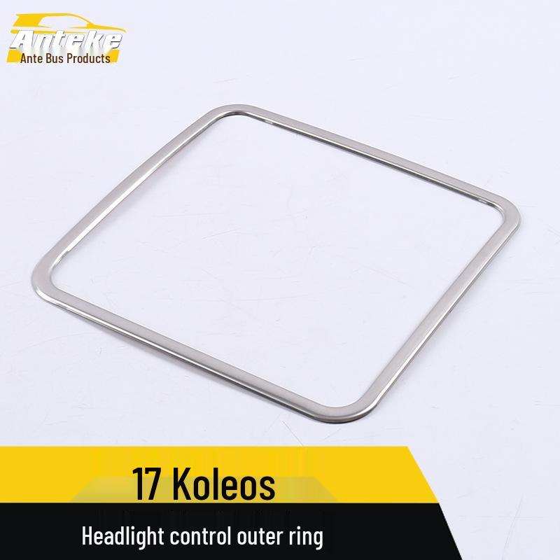 Decorative Frame for Koleos Headlight Control Button and Outer Bright Ring - Fits 17 Models