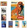 Africa - Sabena Belgian World Airlines - Vintage Airline Tin Metal Sign 12x8inch 20x30cm  16x12inch 40x30cm