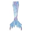 Costume da Bagno Sirena per Bambina 3 Pezzi Squame Coda di Sirena Set Bikini Bambini Spiaggia Piscina Cosplay Outfit da Bagno