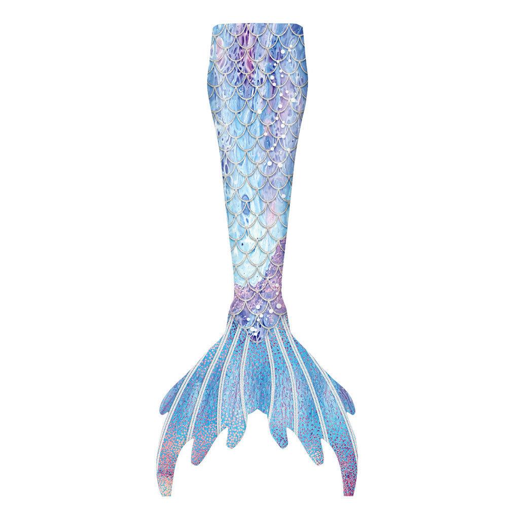 Costume da Bagno Sirena per Bambina 3 Pezzi Squame Coda di Sirena Set Bikini Bambini Spiaggia Piscina Cosplay Outfit da Bagno