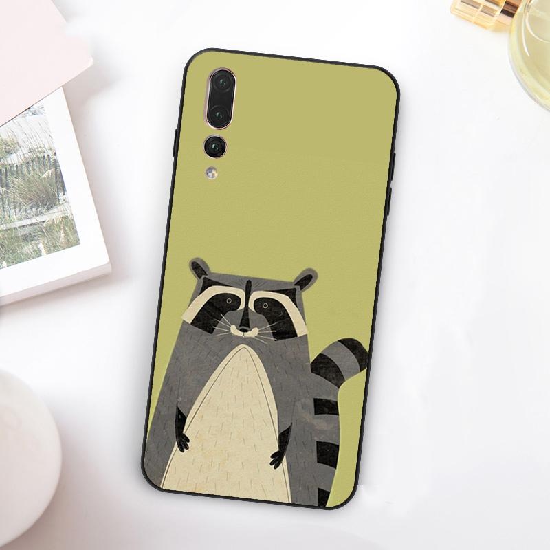 

Cartoon Raccoon For Huawei Nova 11 10 9 SE Y70 Y60 Y90 Y61 Y91 Y73 Y72 12i 11i 8i P30 P40 Lite P60 Pro Case Huawei Nova Y90
