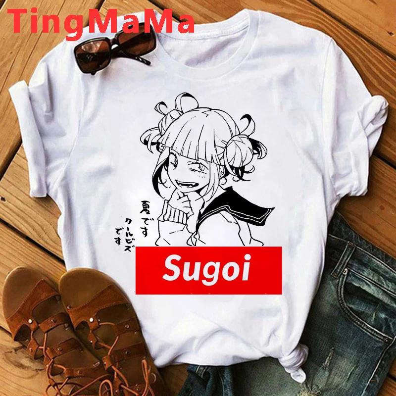 Japanese Anime My Hero Academia T Shirt Unisex Kawaii Cartoon Himiko Toga Funny Graphic T-shirt Fashion Ullzang Tshirt FeUnisex