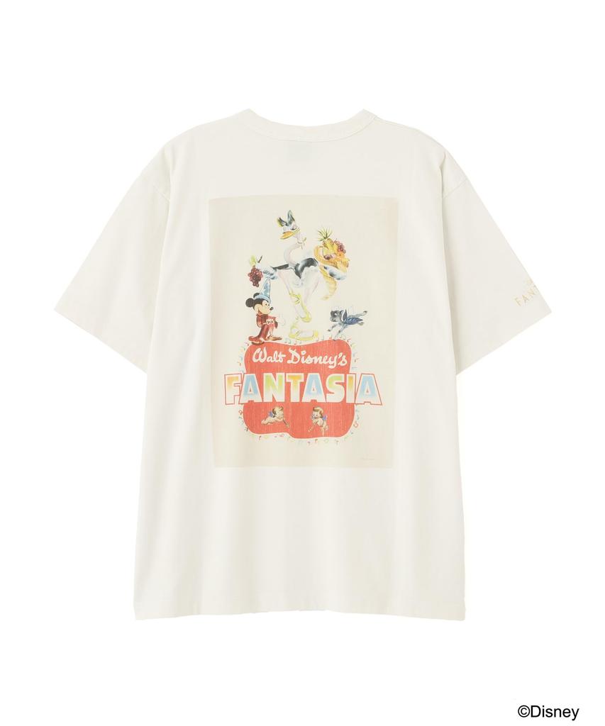 AVIREX Collection FANTASIA MICKEY MOUSE FILM POSTER Size T-SHIRT, Men's, L, 033, Off-White, 783-5234020