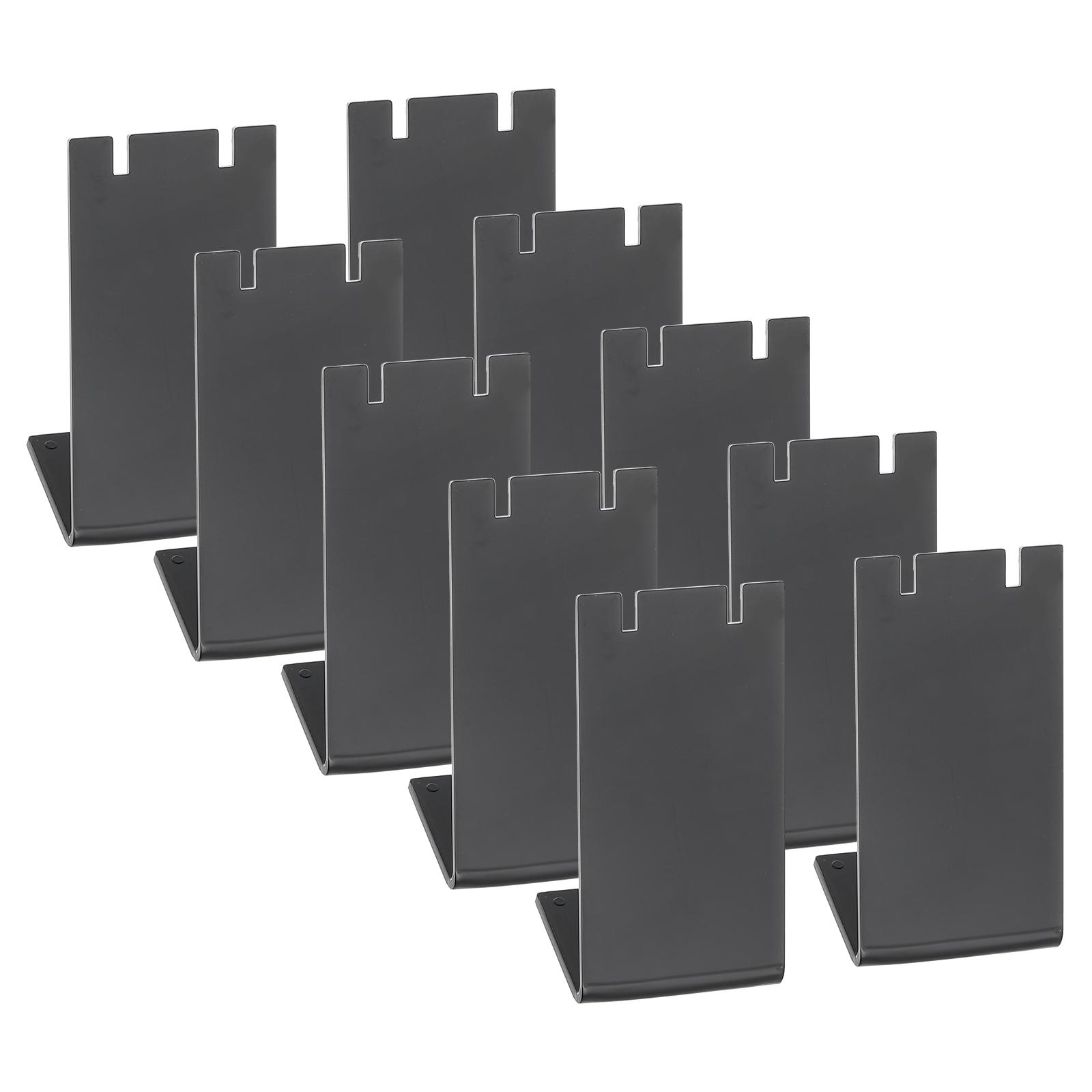 10pcs Earring Display Stand Acrylic Earring Holder Earring Stands Storage Organizer L Rack for Earring Jewelry Retail Store Show чёрный