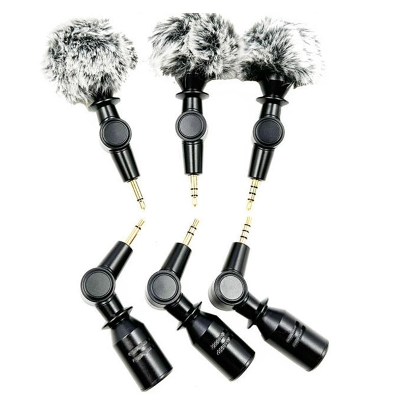 Flexible Mini Camera Microphone 3.5mm Omnidirectional Microphone for DSLR Cameras Camcorders Recorder Smartphones