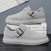 Men's Loafers 2025 Suede Leather Casual Shoe Retro Brown Men Fashion Comfort Slip-On Platform Shoes Men Zapatos De Hombre