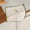 Absorbent Hand Towel with Fruit Embroidery Super Soft Hangable Quick Dry Bathroom Kitchen