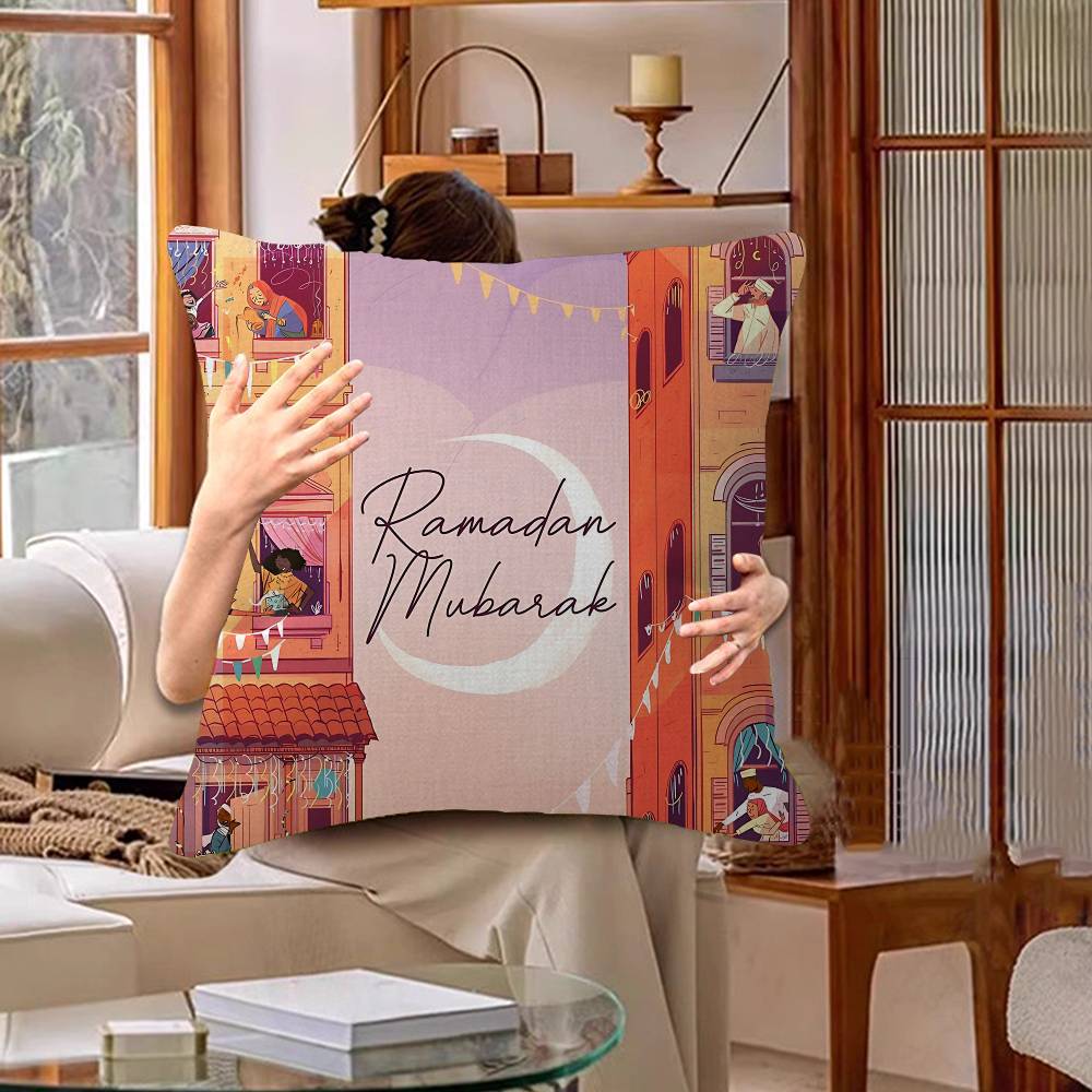 Classic Retro Festival Ramadan Pillow Cover For Bedroom Room And Living Room Sofa Decorative Cushion Cover