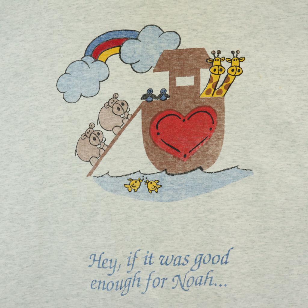 FRUIT OF THE LOOM BEST 90s Old Noah's Ark Made In the USA Animal Print Short Sleeve T-shirt Men's Used