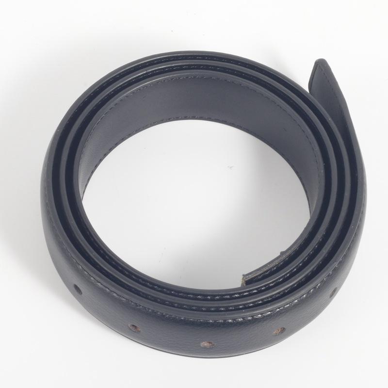 Men's Headless Cowhide Genuine Leather Belt, Business Smooth Buckle Plate, Buckle Pin, Buckle Belt Strip