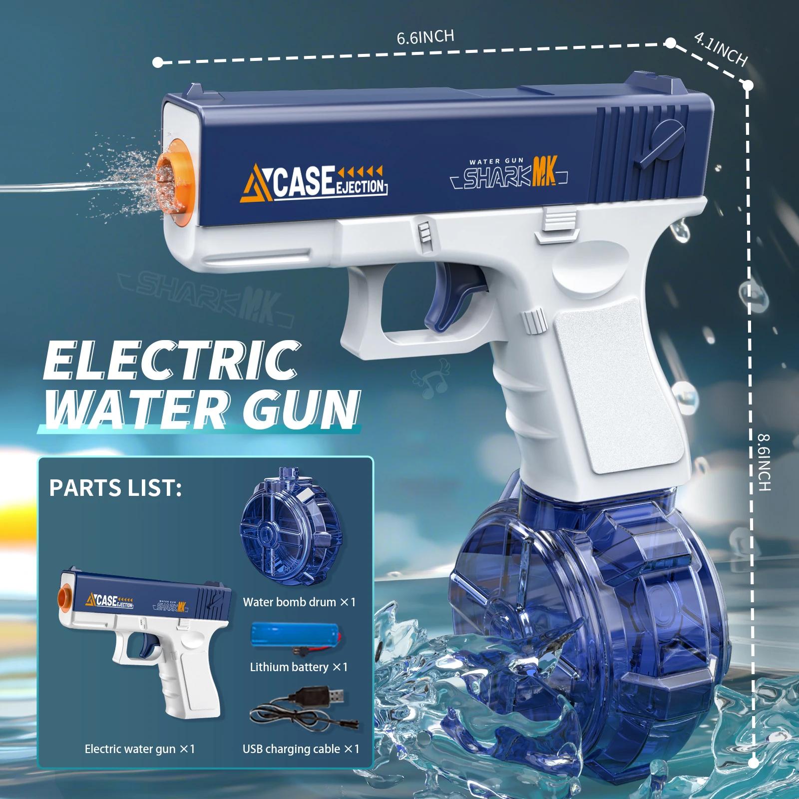 

Electric Water Gun Plaything Rechargeable Long Range Water Blaster For Beach Pool Backyard Battles Adults Kids Summer Plaything Birthday