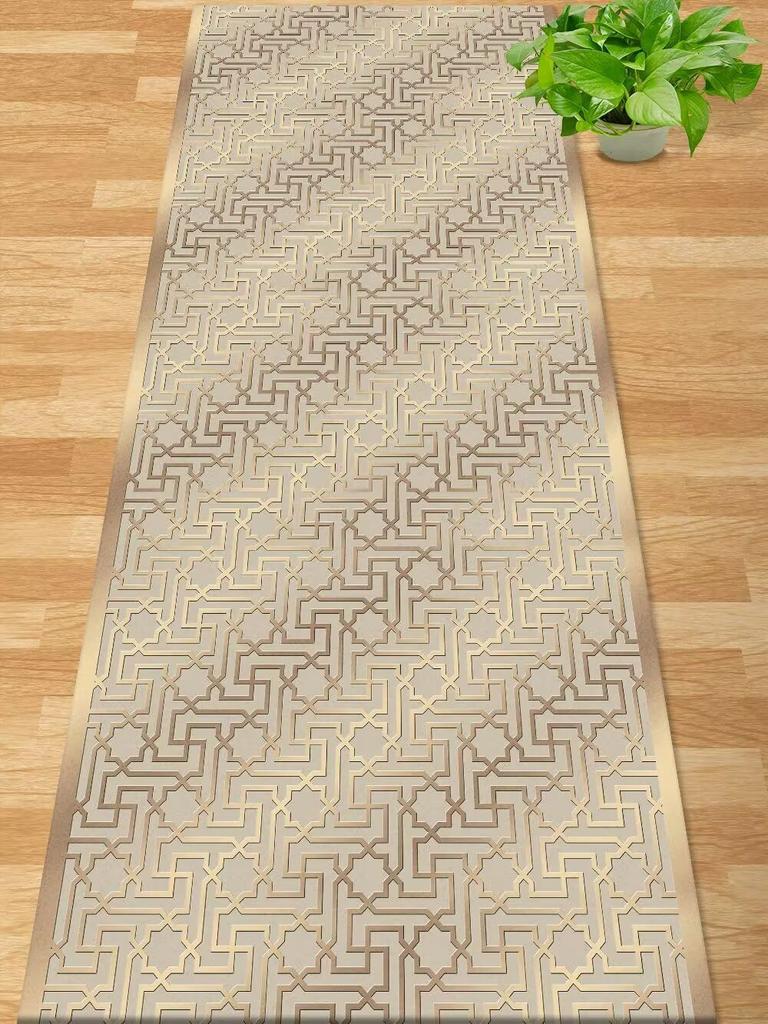 European Style Aisle Walkway Carpet Hallway Decor Area Rug Corridor Long Runner Doorway Floor Mats Non-slip