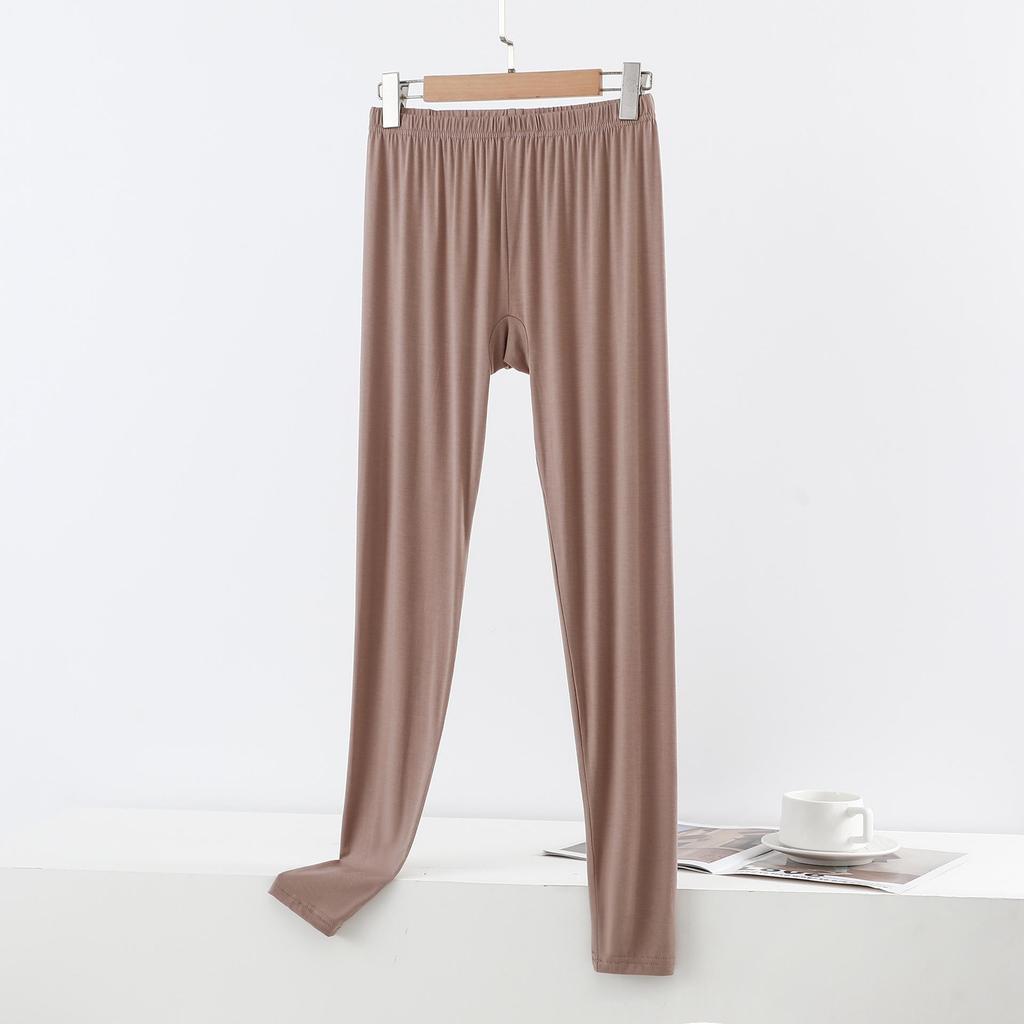 Damen Plus Size Schlankmachende High-Waist Modal Leggings - Dünne Neun-Punkt-Hose für Frühling und Herbst