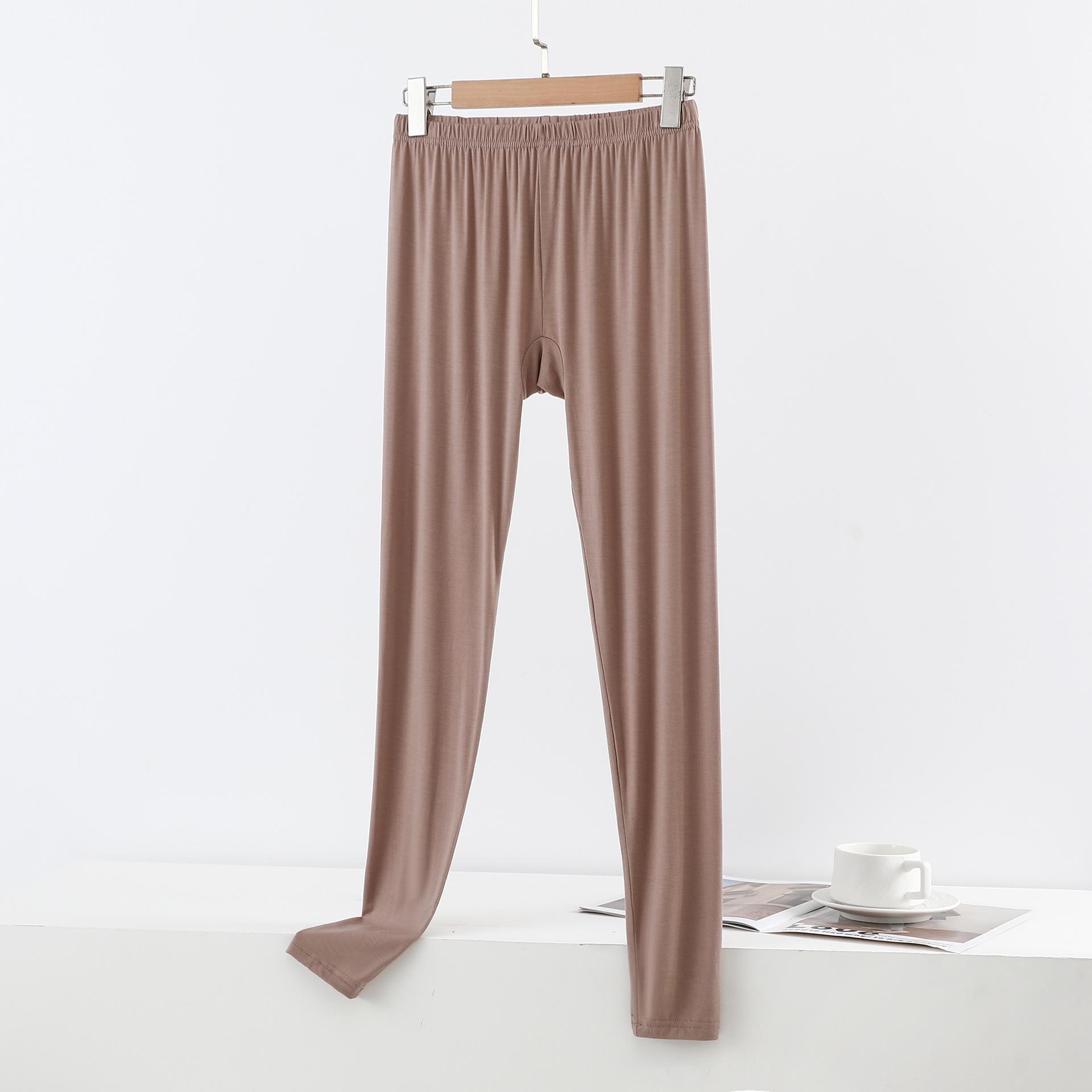 

Plus Size Slimming Modal Leggings - Spring & Autumn Cropped Stretch Pants for Casual Wear M